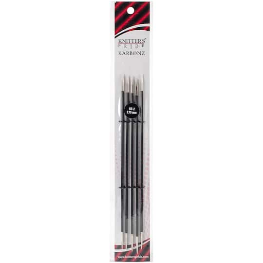 Knitter&#x27;s Pride&#x2122; Karbonz 8&#x22; Double Pointed Knitting Needles